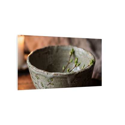 Ceramic Bowl Spring Canvas Art | Japandi Neutral Design