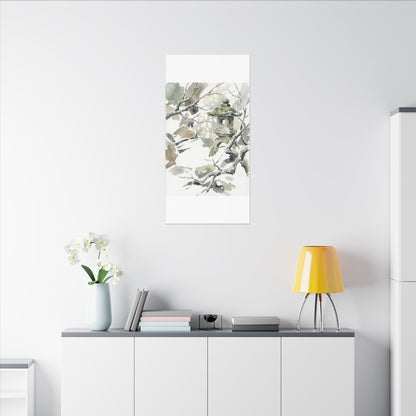 Elegant Stone Lantern Canvas Art - Watercolor Japandi