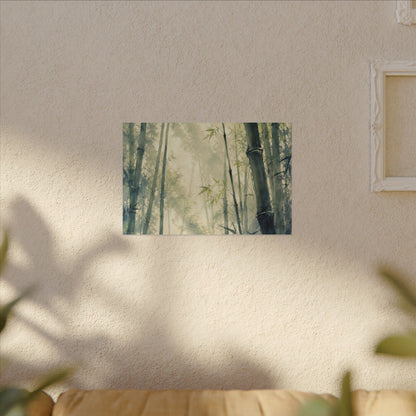 Bamboo Grove Spring Canvas Art | Zen Serene Design
