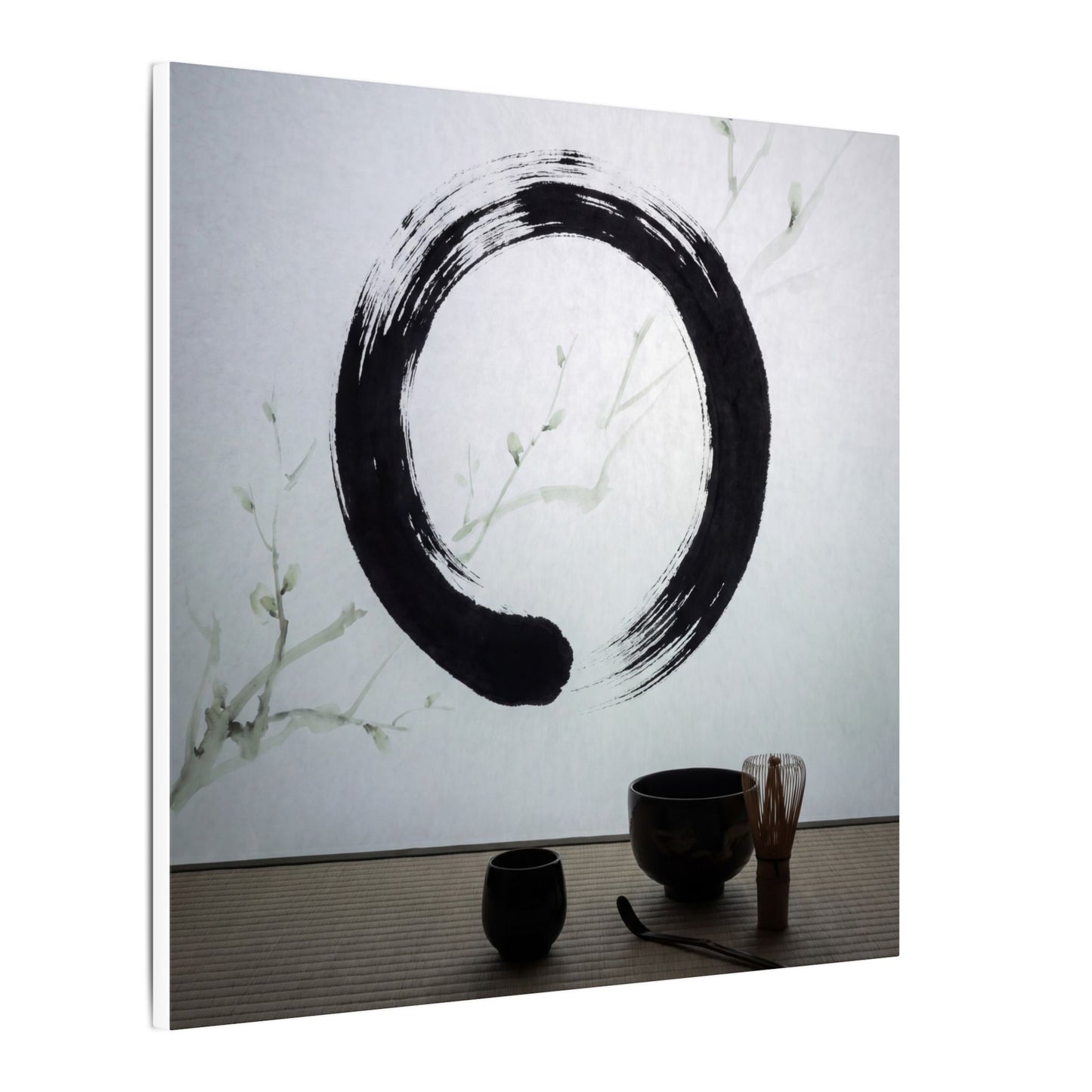Tea Ceremony Enso Canvas Art | Peaceful Zen Art
