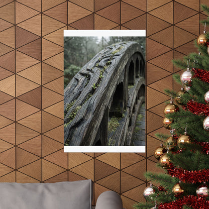 Kanso Wooden Bridge Wall Art Print - Japandi Japanese Pattern