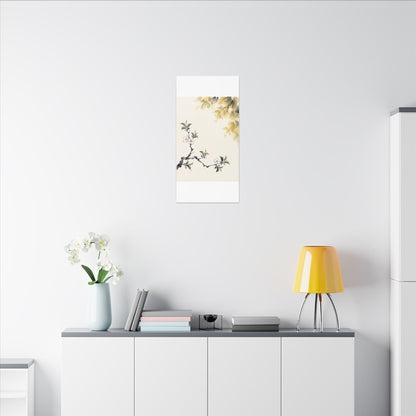 Kanso Cherry Blossom Canvas Art - Zen Sumi E
