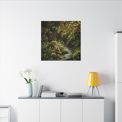Tea Ceremony Spring Canvas Art | Kintsugi Philosophical Design