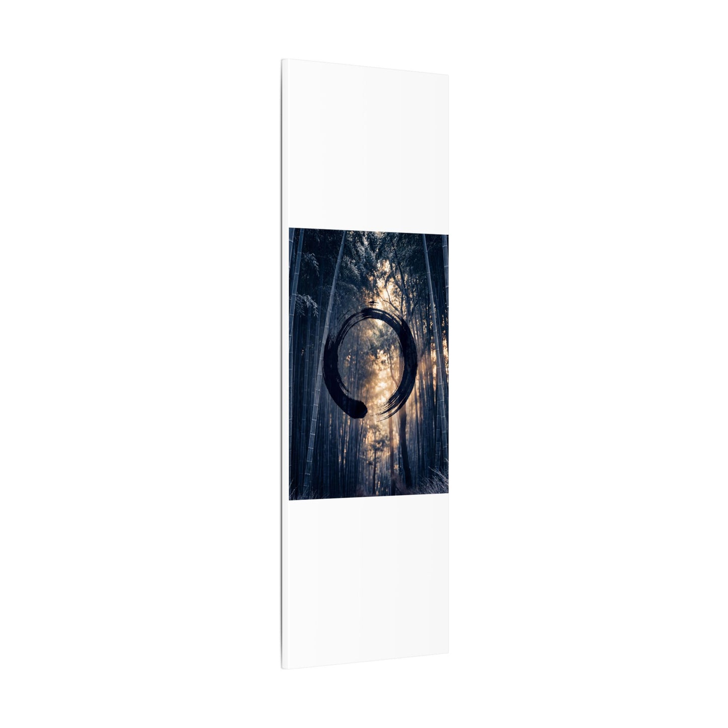 Bamboo Grove Canvas Art | Winter Zen Enso Art