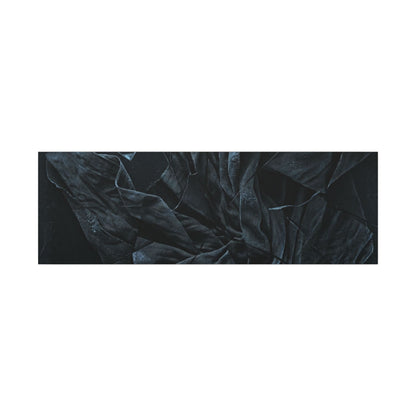 Dark Japandi Silk Drape in Moonlight | Moody Minimal Canvas Art