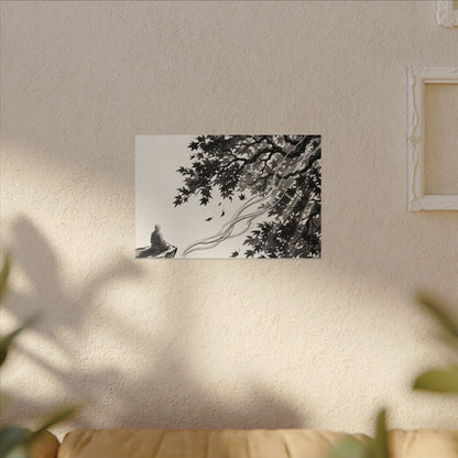 Serene Incense Smoke Canvas Art - Ukiyo E Inspired Zen