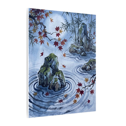 Rock Garden Autumn Canvas Art | Zen Tranquil Design