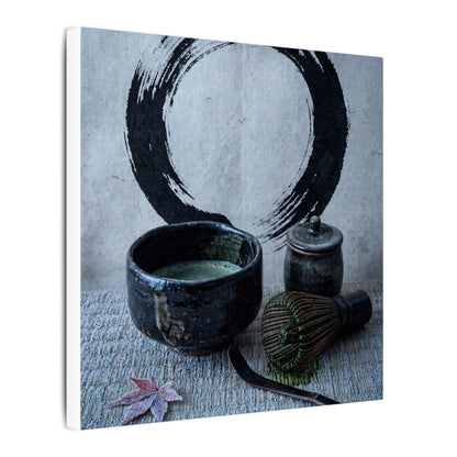 Tea Ceremony Canvas Art | Winter Zen Enso Art