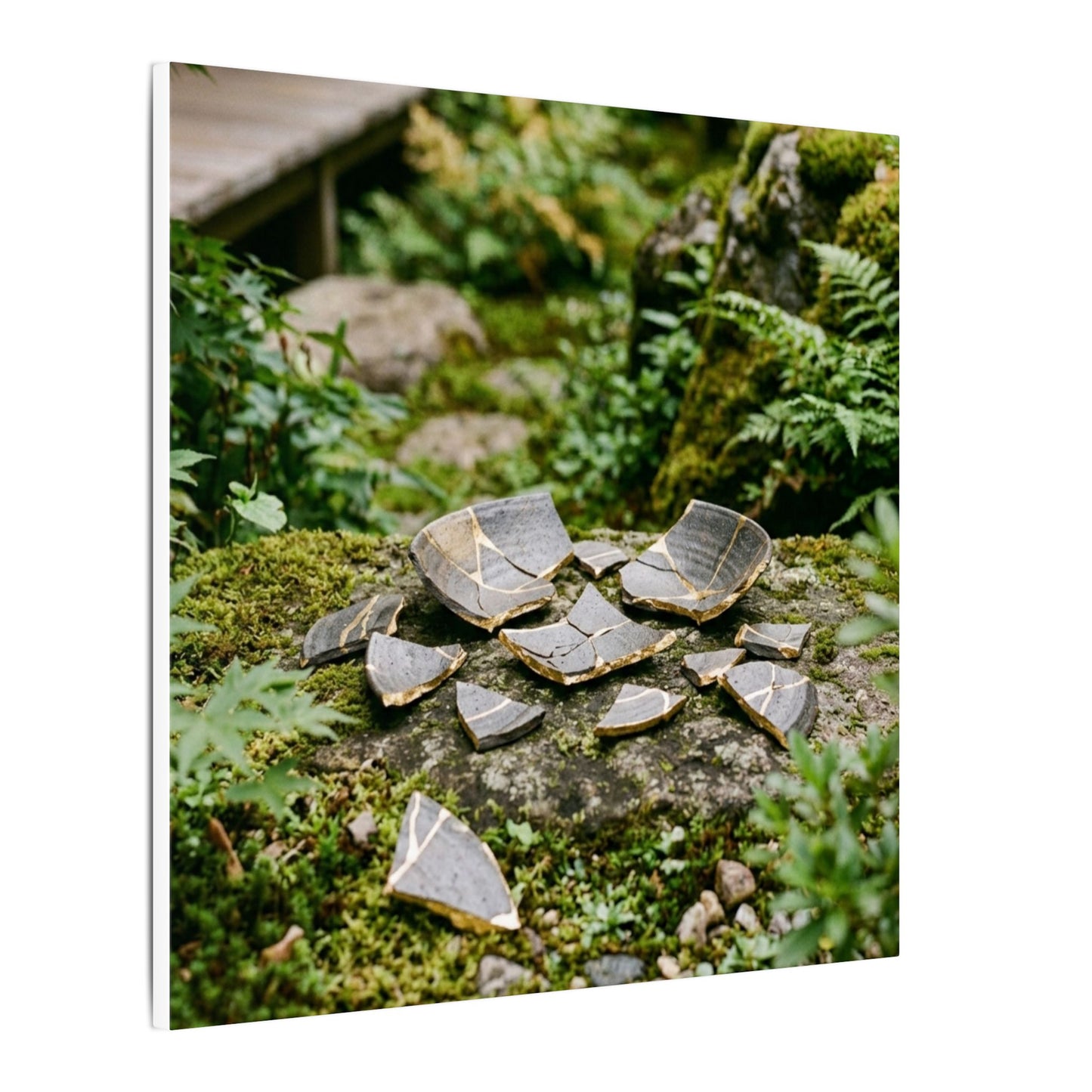 Summer Broken Pottery Gold Repair Canvas Art | Resilient Decor