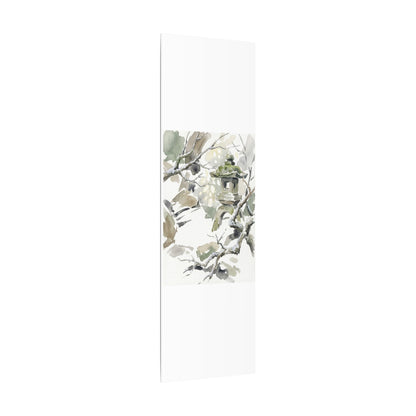 Elegant Stone Lantern Canvas Art - Watercolor Japandi