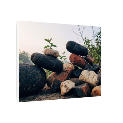 River Stones Canvas Art | Spring Kintsugi Broken Beauty Art