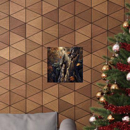 Pine Tree Autumn Wall Art Print | Kintsugi Beautiful Design