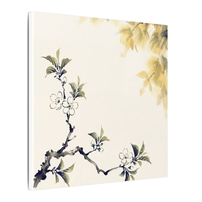 Kanso Cherry Blossom Canvas Art - Zen Sumi E
