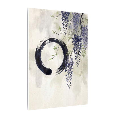 Wisteria Enso Canvas Art | Serene Zen Art