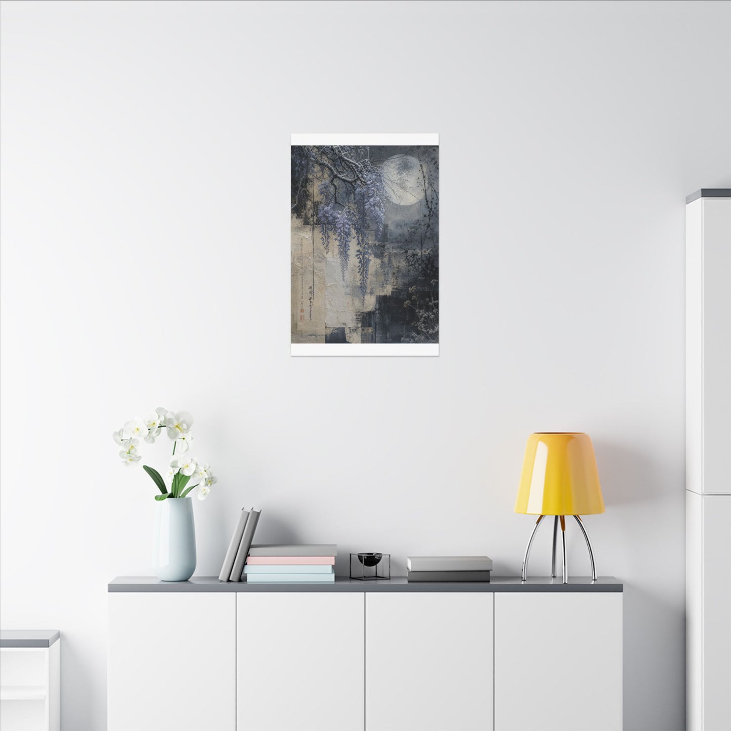 Winter Wisteria Texture Canvas Art | Elegant Decor
