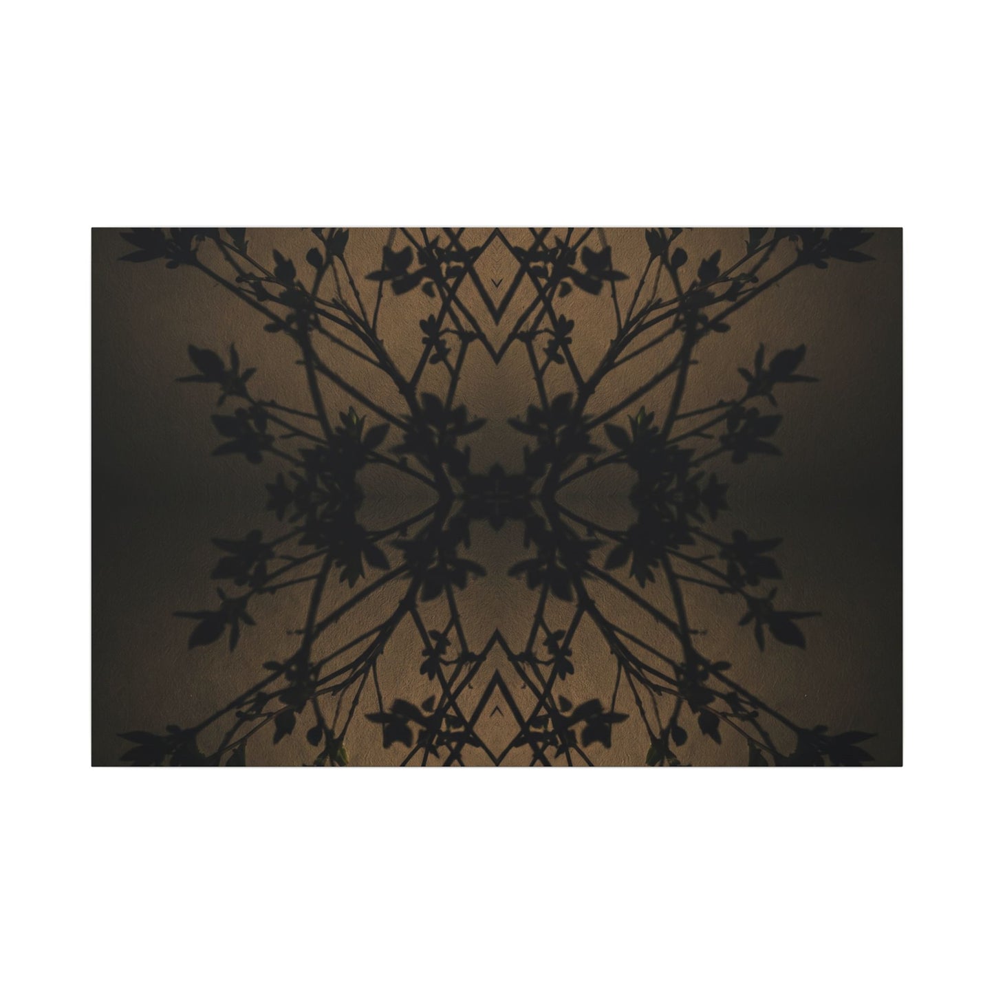 Golden Hour Shadow Play Canvas Art - Dark Japandi Seijaku