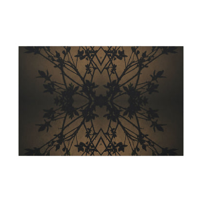 Golden Hour Shadow Play Canvas Art - Dark Japandi Seijaku