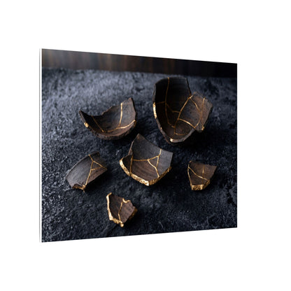 Winter Broken Pottery Shadow Zen Canvas Art | Bold Decor