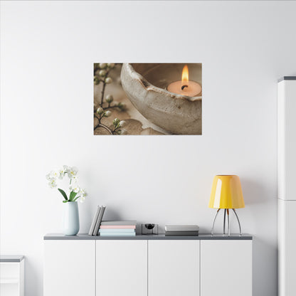 Kanso Ceramic Bowl Canvas Art - Japandi Watercolor