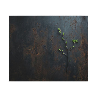 Rust Patina Moody Minimal Canvas Art | Moody Dark Japandi Art