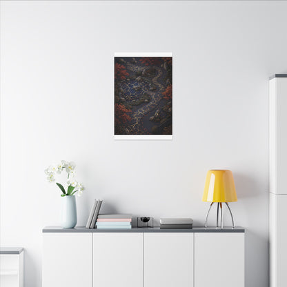 Moonlit Garden Gold Vein Canvas Art | Resilient Kintsugi Art
