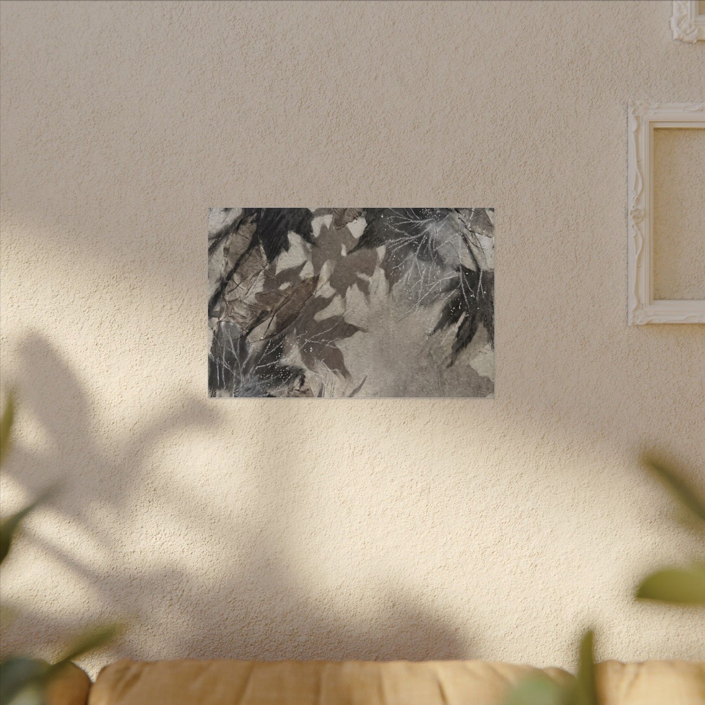 Shadow Play Texture Canvas Art | Cozy Japandi Art
