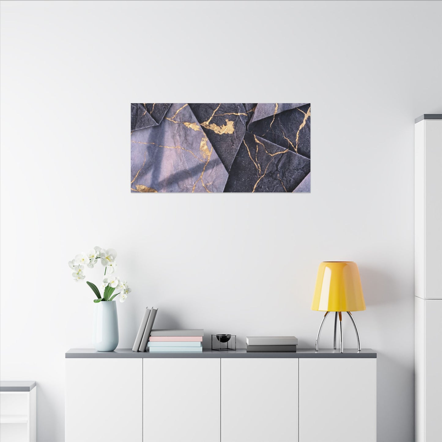 Seijaku Paper Fold Canvas Art - Kintsugi Gold Vein