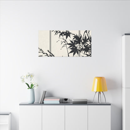 Shoji Screen Canvas Art | Summer Japandi Minimal Line Art