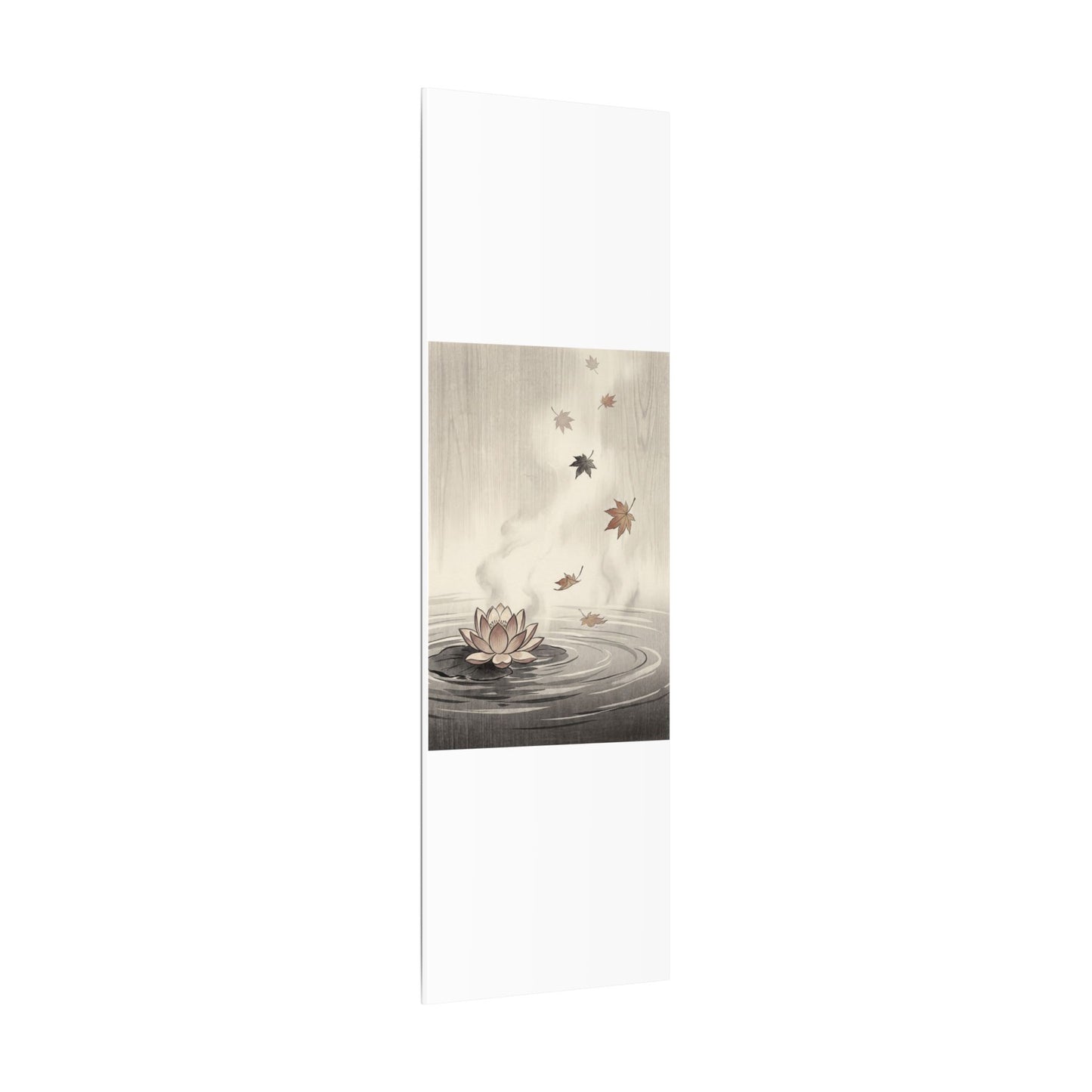 Lotus Flower Canvas Art | Autumn Zen Ukiyo E Inspired Art