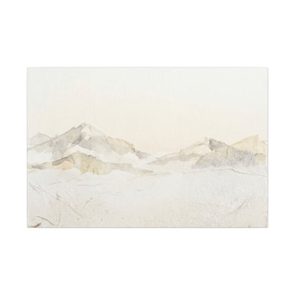 Mountain Mist Winter Canvas Art | Japandi Warm Design Art Print