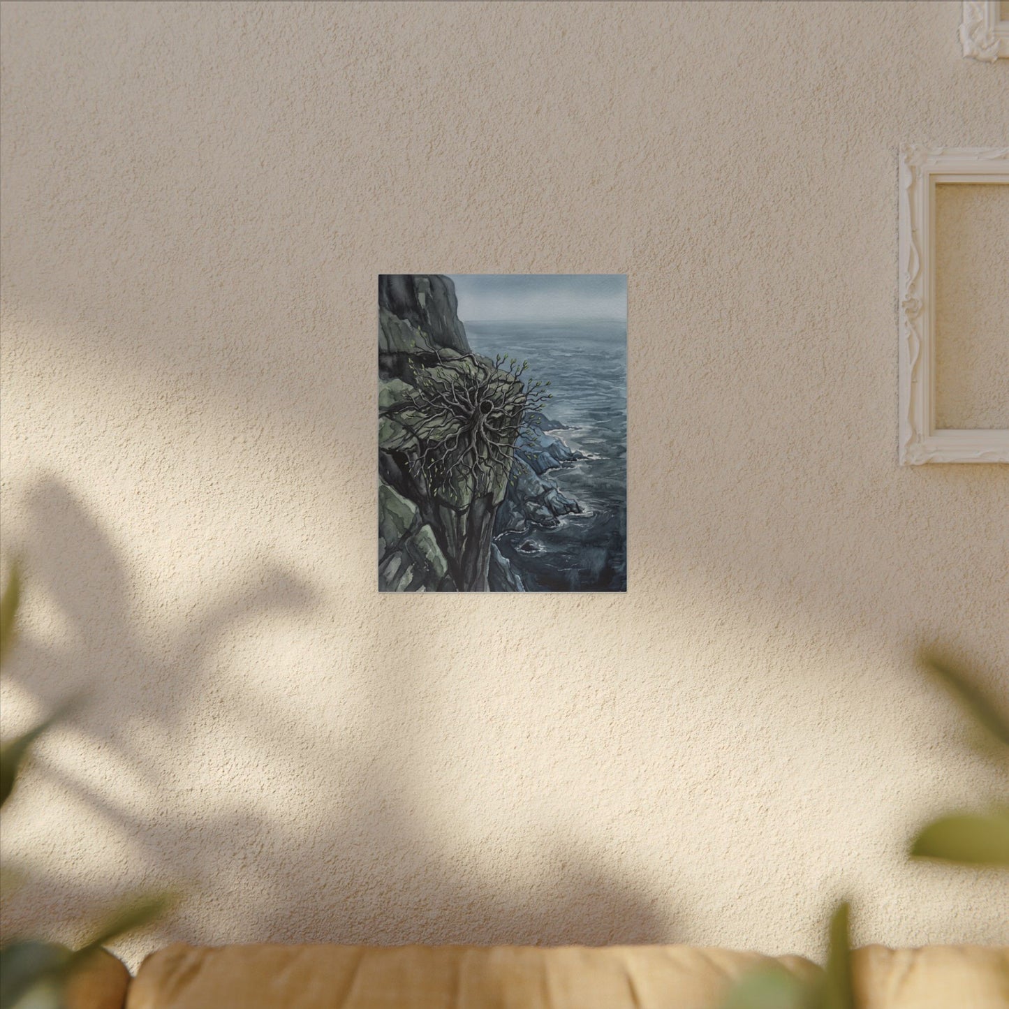 Pine Tree Spring Canvas Art | Japandi Neutral Design