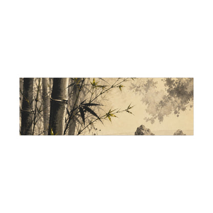 Peaceful Bamboo Grove Canvas Art - Karesansui Zen