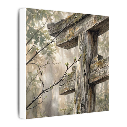 Torii Gate Spring Canvas Art | Japandi Neutral Design
