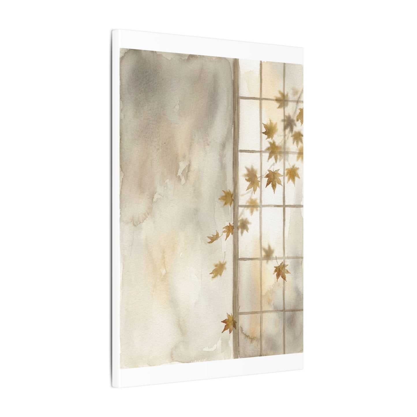 Warm Shoji Screen Canvas Art - Watercolor Japandi