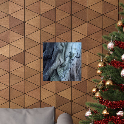 Silk Drape Winter Wall Art Print | Japandi Elegant Design