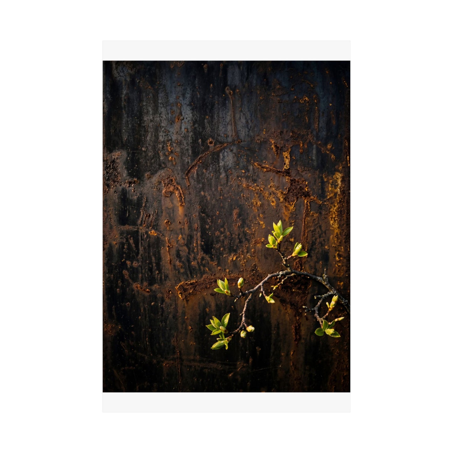 Rust Patina Wall Art Print | Spring Dark Japandi Moody Minimal Art