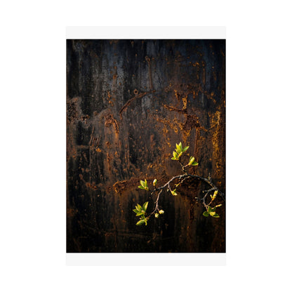 Rust Patina Wall Art Print | Spring Dark Japandi Moody Minimal Art