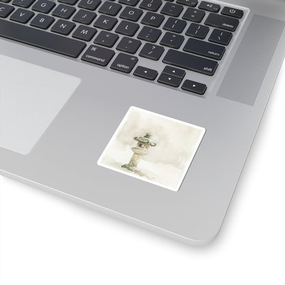 Cozy Stone Lantern Sticker - Watercolor Japandi