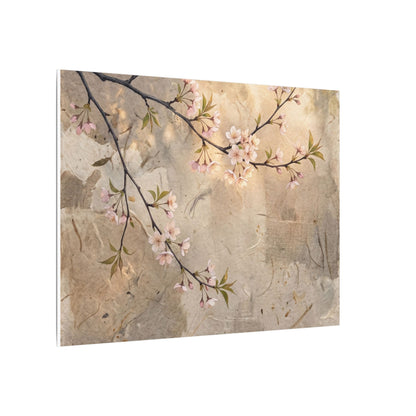 Summer Cherry Blossom Texture Canvas Art | Neutral Decor