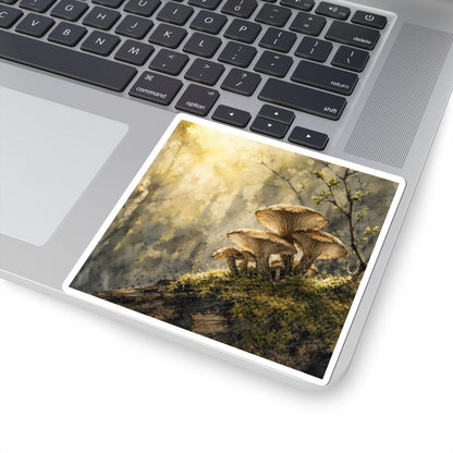 Golden Hour Wild Mushrooms Sticker - Japandi Ma