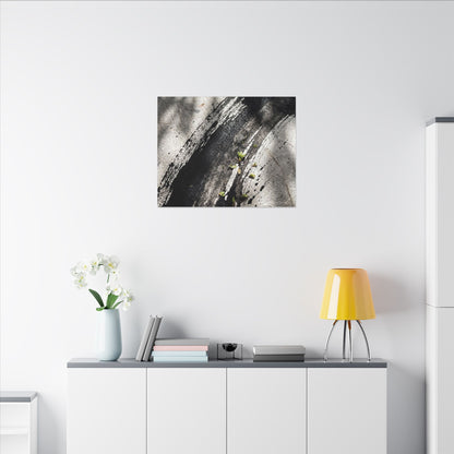 Ink Brushstroke Canvas Art | Spring Dark Japandi Moody Minimal Art
