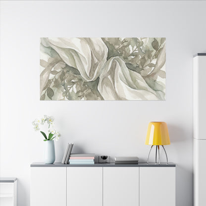 Summer Silk Drape Watercolor Canvas Art | Cozy Decor