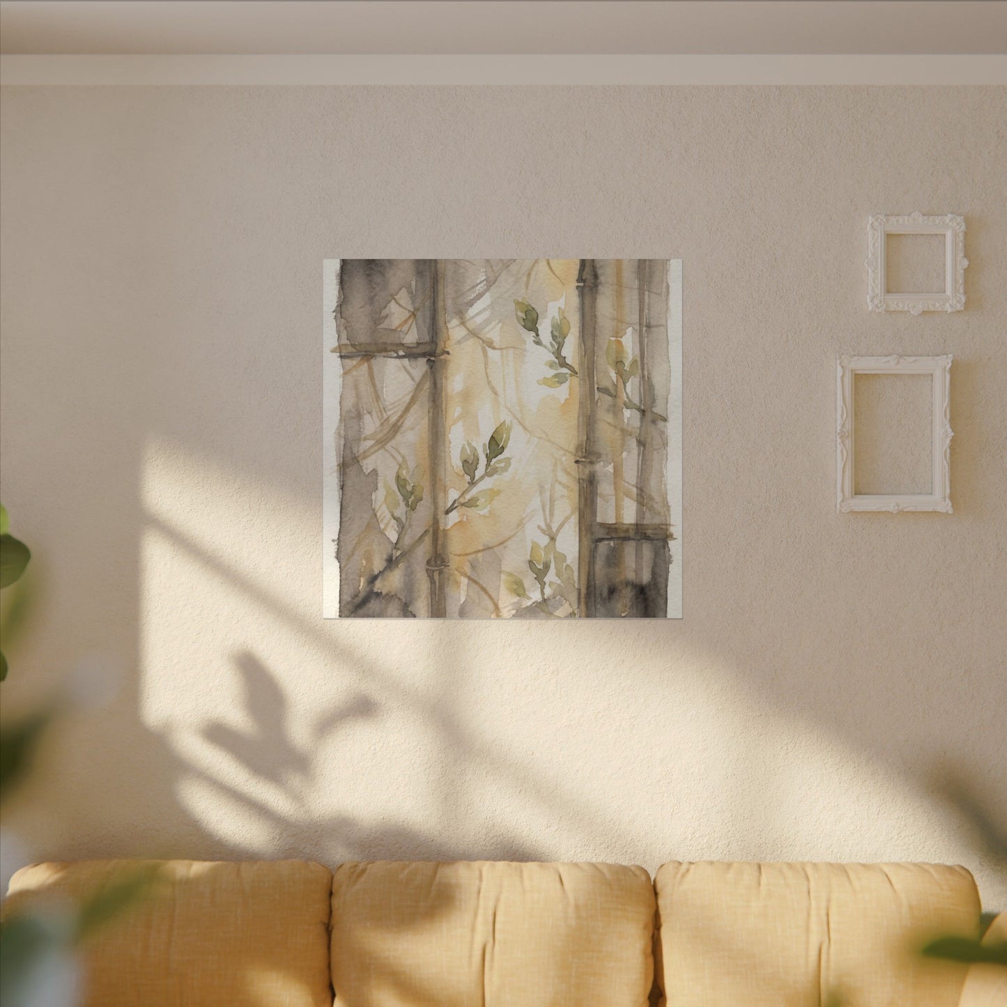 Shoji Screen Spring Canvas Art | Japandi Cozy Design