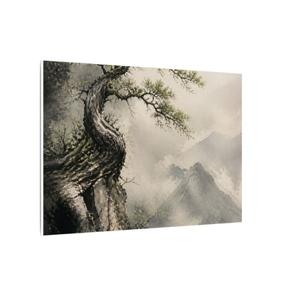 Spring Pine Tree Watercolor Canvas Art | Warm Decor