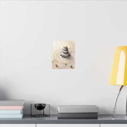 River Stones Spring Canvas Art | Zen Serene Design