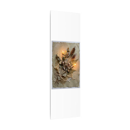 Dried Flowers Texture Canvas Art | Warm Japandi Art