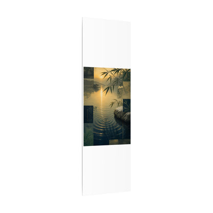 Zen Water Ripple in Golden Hour | Ukiyo E Inspired Canvas Art