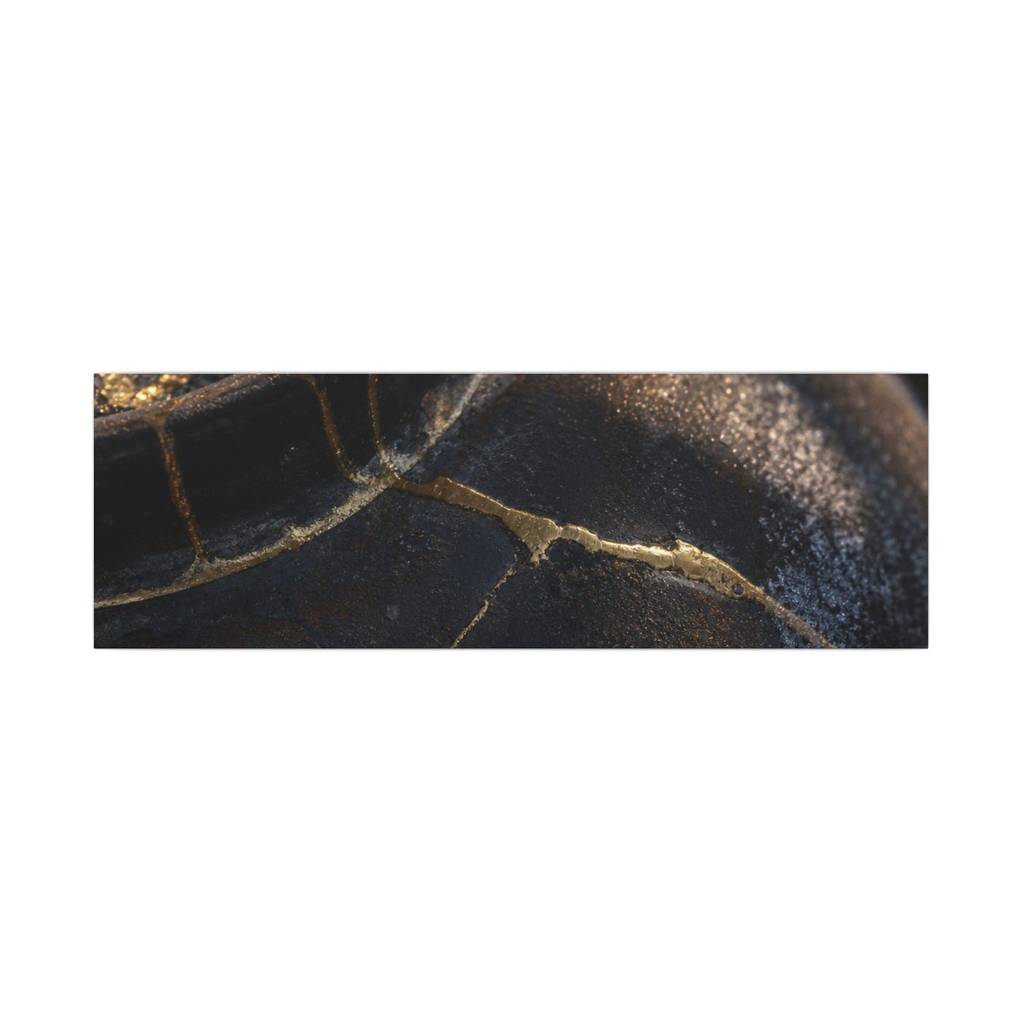 Kintsugi Rust Patina in Golden Hour | Broken Beauty Canvas Art