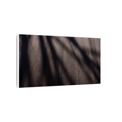 Dark Japandi Shadow Play in Dawn | Moody Minimal Canvas Art