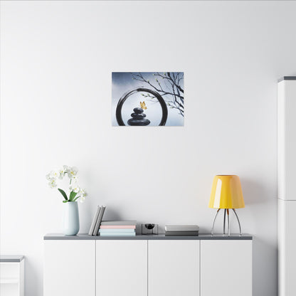 River Stones Spring Canvas Art | Zen Peaceful Design